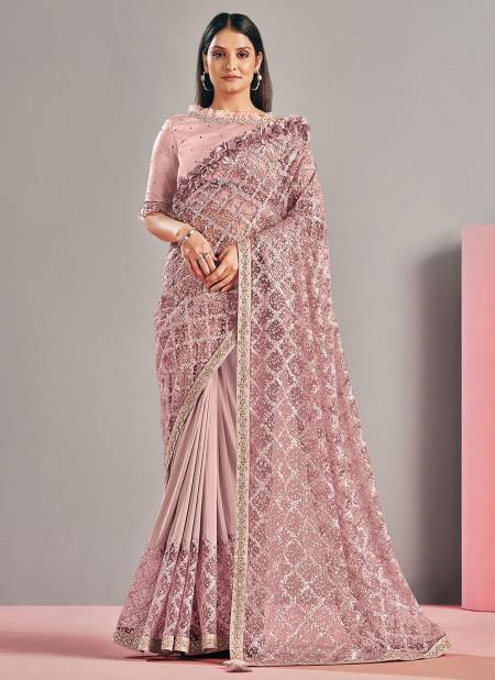 Pink Colour mohmanthan ZEINA New Stylish Party Wear Heavy Designer Saree Collection 22104